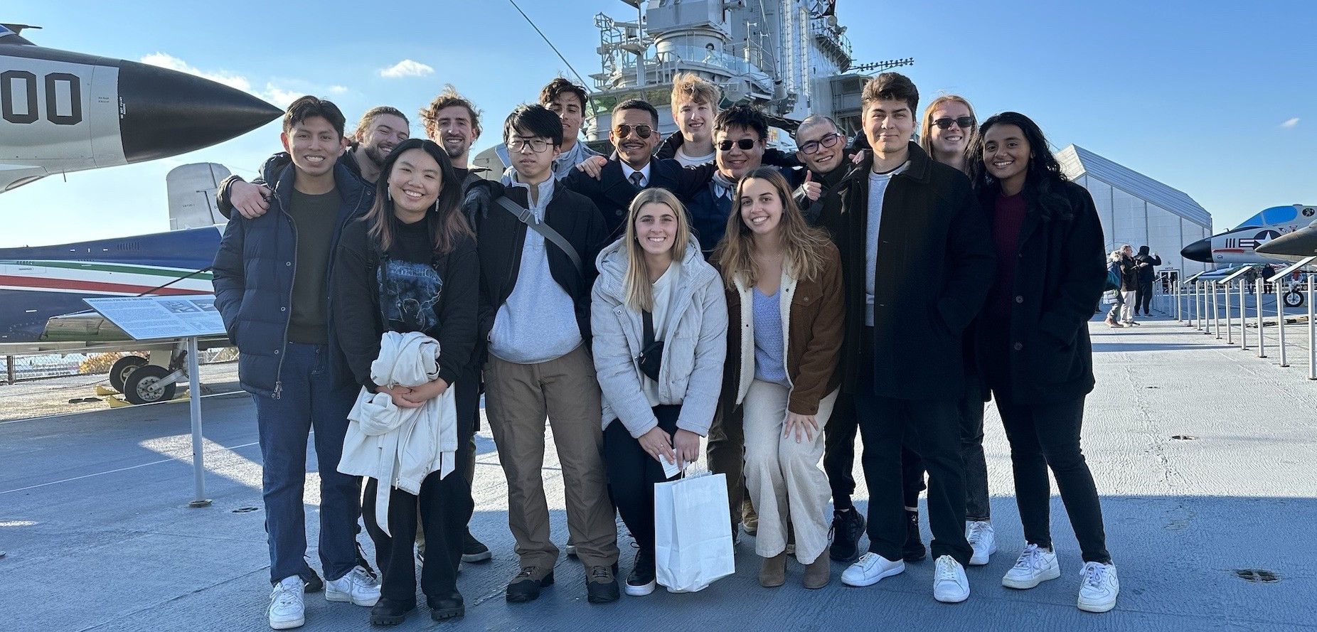 Group photo at Intrepid Museum